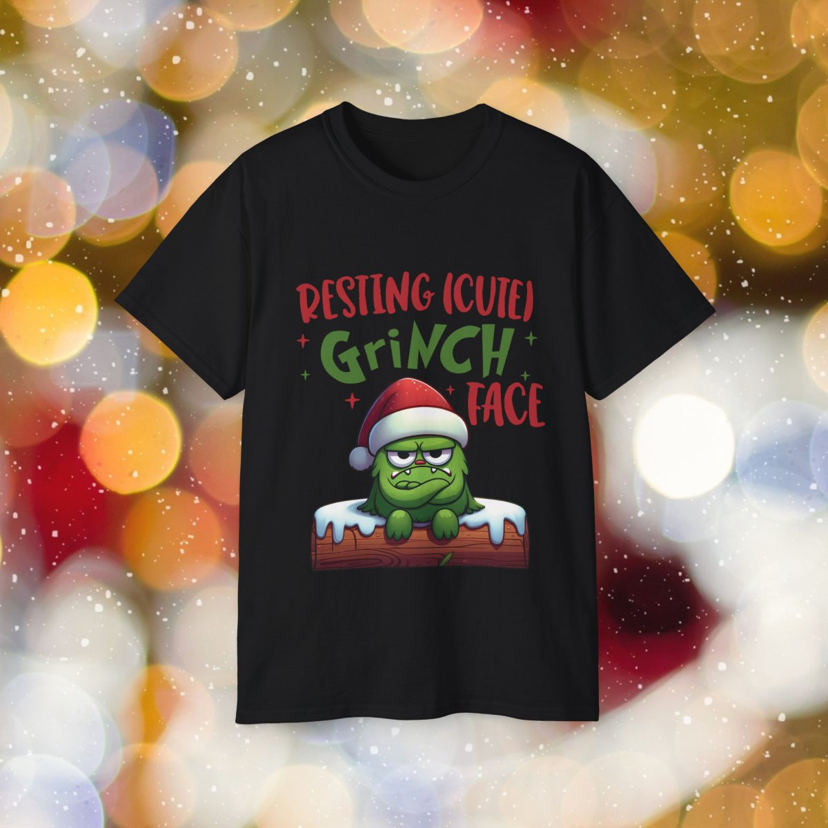 Resting (Cute) Grinch Face | Christmas T-Shirt | Holiday Tops - InLuck.us by In Luck