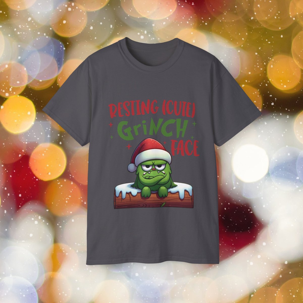 Resting (Cute) Grinch Face | Christmas T-Shirt | Holiday Tops - InLuck.us by In Luck
