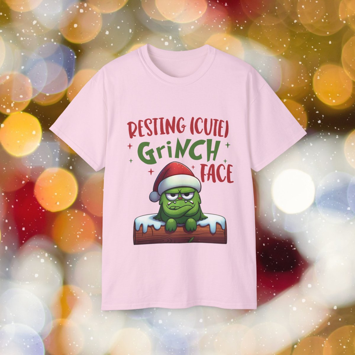 Resting (Cute) Grinch Face | Christmas T-Shirt | Holiday Tops - InLuck.us by In Luck