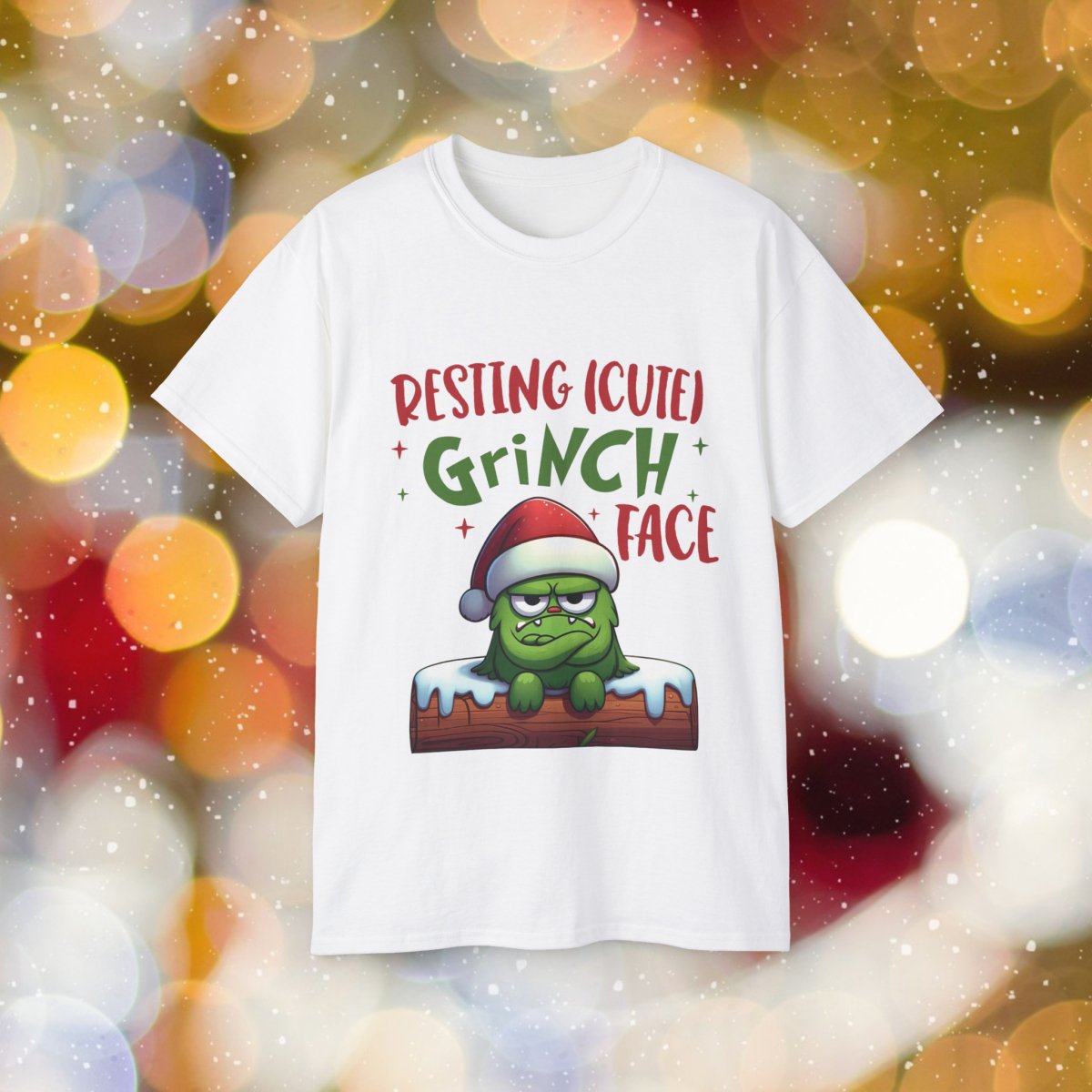 Resting (Cute) Grinch Face | Christmas T-Shirt | Holiday Tops - InLuck.us by In Luck