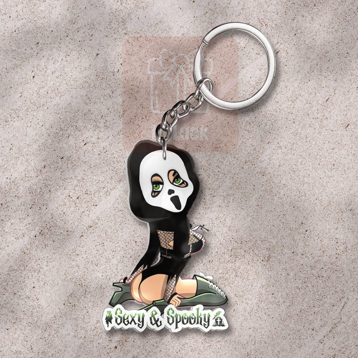 "Sexy and Spooky" Cool Acrylic Halloween Keychain - 0001 - InLuck.us by In Luck
