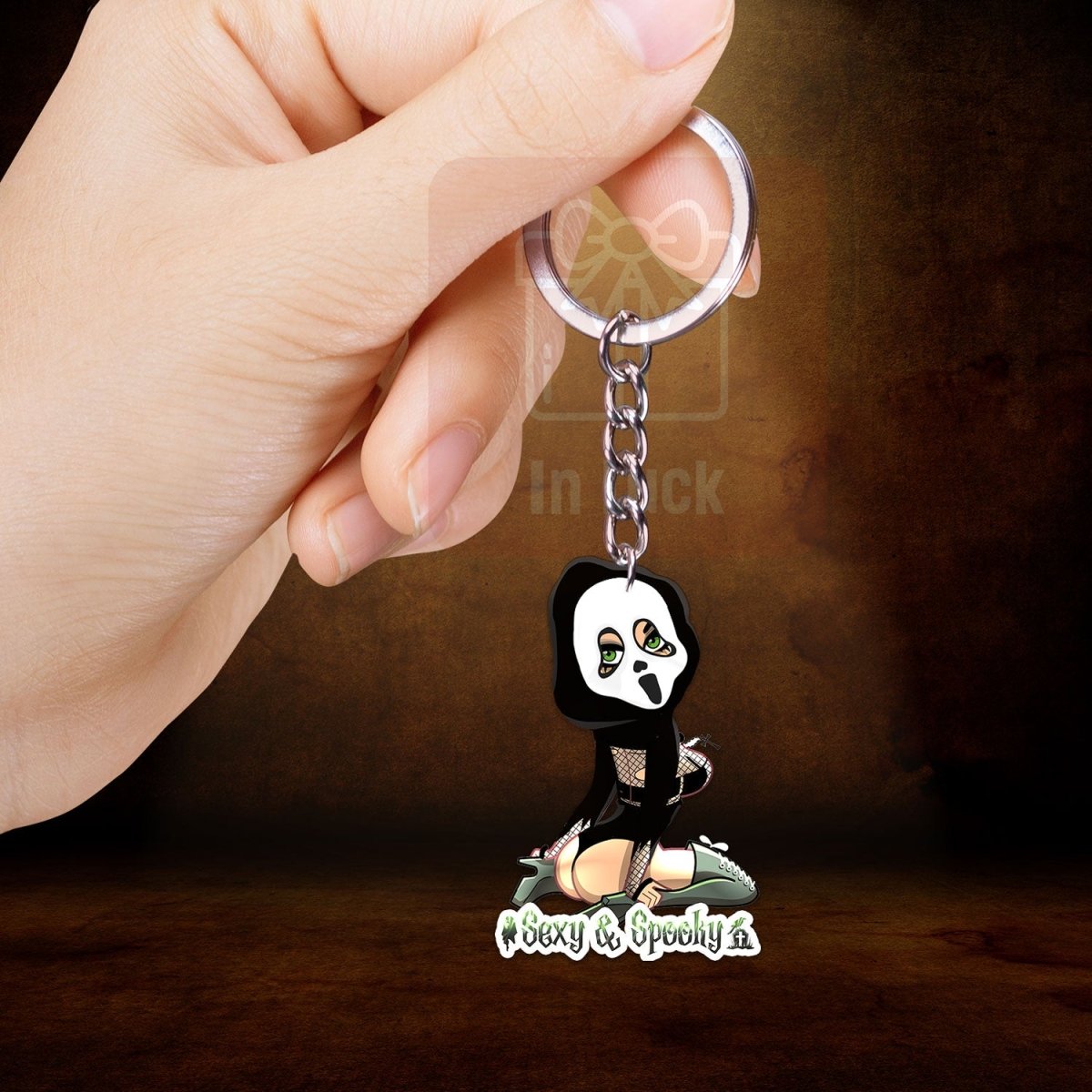 "Sexy and Spooky" Cool Acrylic Halloween Keychain - 0001 - InLuck.us by In Luck