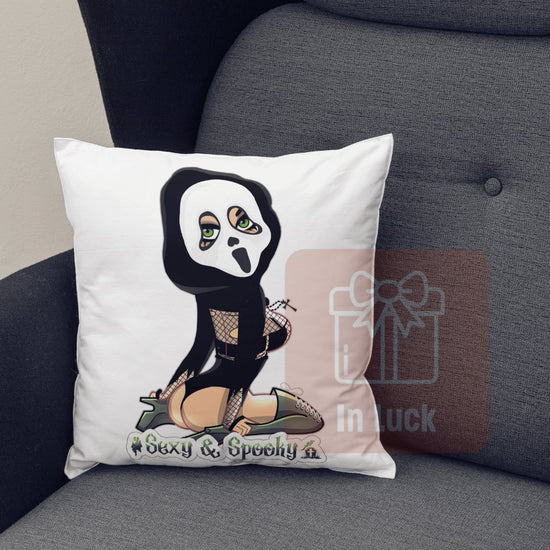 Sexy and Spooky Halloween Decorative Canvas Throw Pillow - 0002 - InLuck.us by In Luck